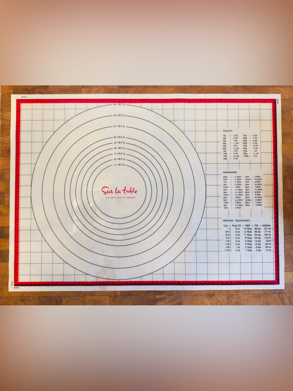 Sur La Table Nonstick Silicone Pastry Roll Out Mat, 18" x 25", Retail $39
